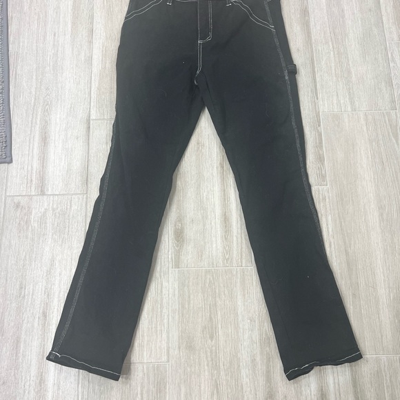 SOLD! ! Dickies Black Cargo Pants with White Top Stitching, Sz 30 - Picture 4 of 8